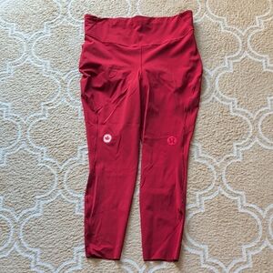 Lululemon Team Canada Base Pace High-Rise Tight 25" In Red EUC